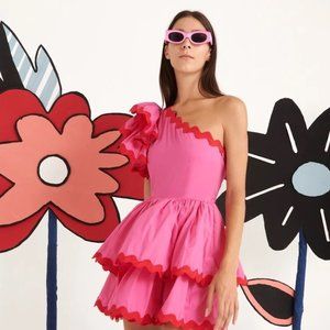 CELIA B LAKE DRESS RED
